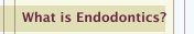 What is Endodontics?